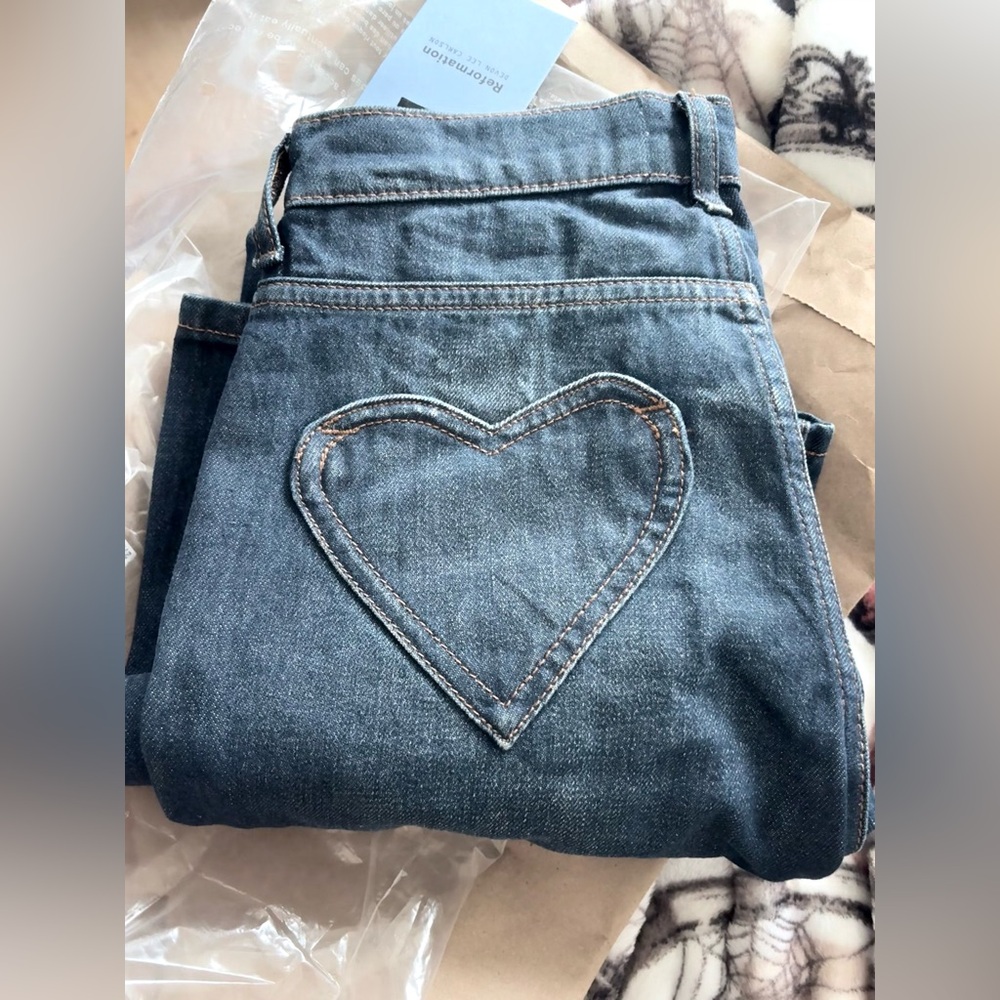 Reformation Kenny Low Rise Bootcut Jeans Blue - Size 25